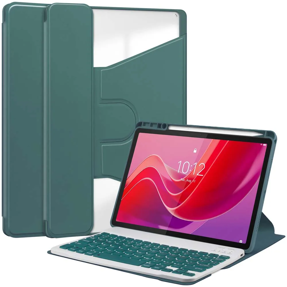 

for Lenovo Tab M11 Tablet Case with Bluetooth Keyboard Rotate Stand Magnet Flip Sleeve Anti Drop Full Coverage with Pen Slot