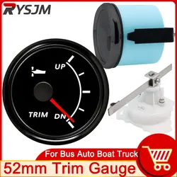 HD 52mm Trim Gauge Up To Down 9-32V Trim Meters Left Right Marine Boat Inboard Outboard Engine Trim Tilt Indicator customized