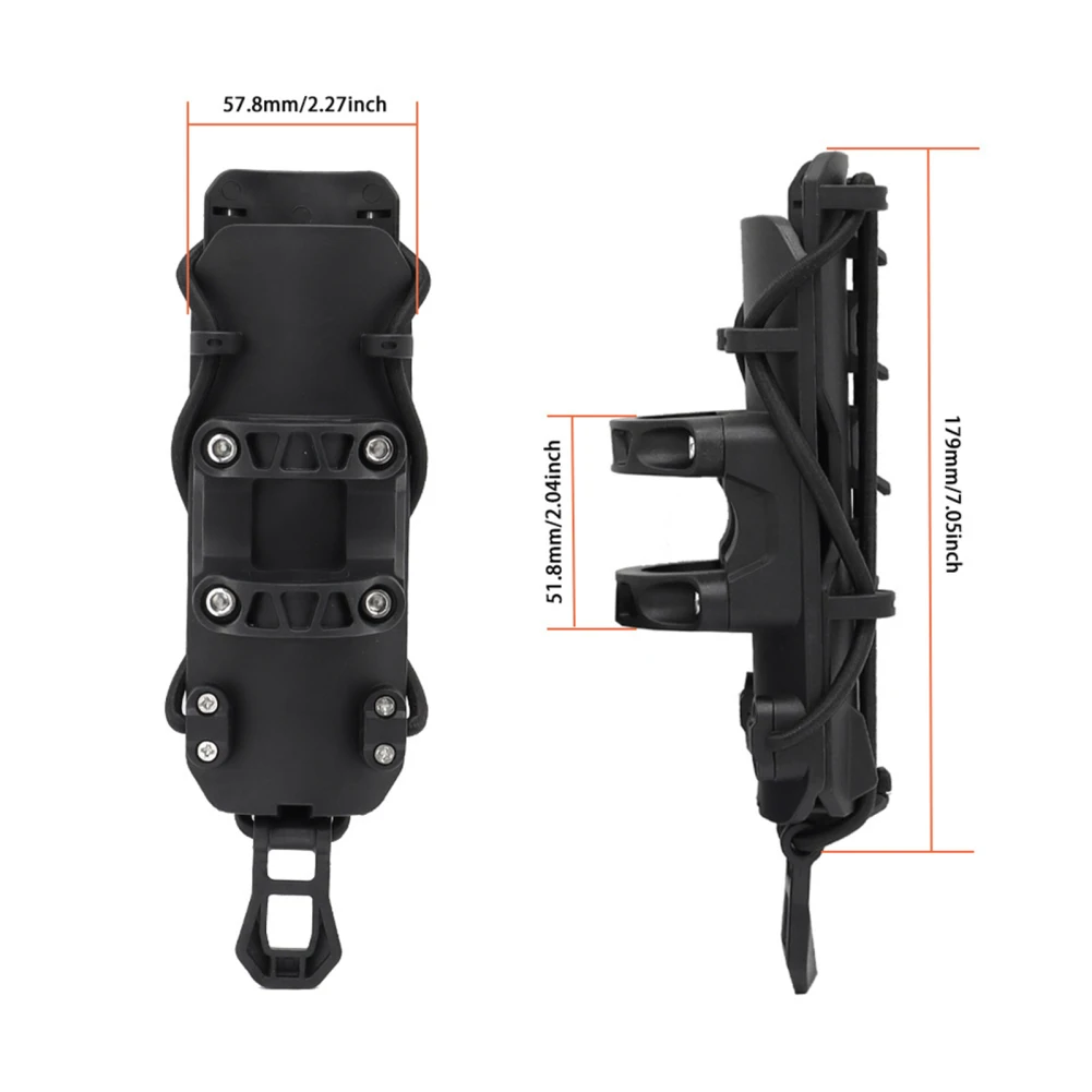 Pemegang cangkir sepeda motor 22 mm-25 mm Bumper pelindung pemegang botol air rotasi 360 ° desain yang dapat diperluas pemegang botol minuman