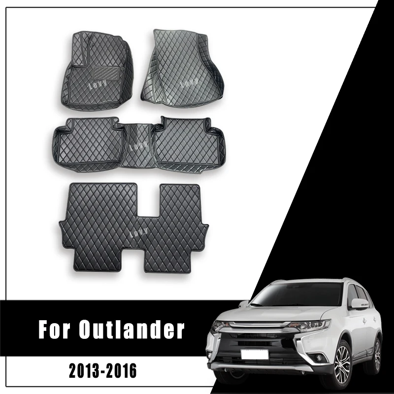 

Car Floor Mats For Mitsubishi Outlander 2018 2017 2016 2015 2014 2013 (7 Seats) Auto Interior Carpets Accessories Rug Waterproof