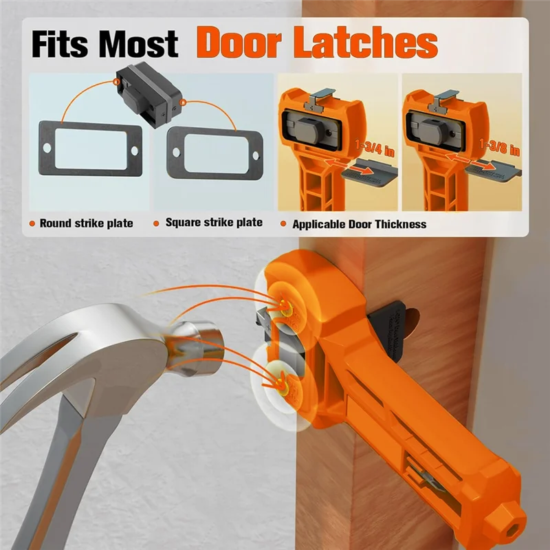 

AAAN-Door Latch Kit,Door Latch Mortise Tool,Door Installation Kit For 1-3/8In Or 1-3/4In Thick Doors,Door Lock Hole Saw Set