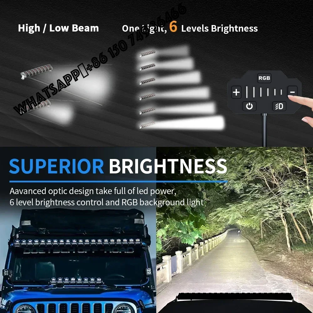 

AURORA Patent Hot Selling High Low Beam Car Offroad Driving RGB Led Light Bar