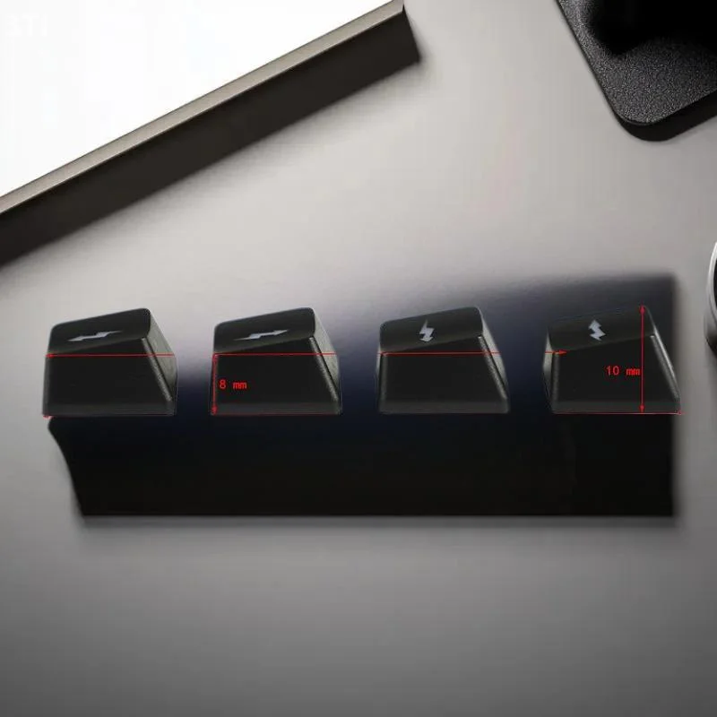 Conjunto de teclas de seta wasd inspiradas em emo, 4 peças, compatível com interruptor mx com iluminação lateral para teclados mecânicos
