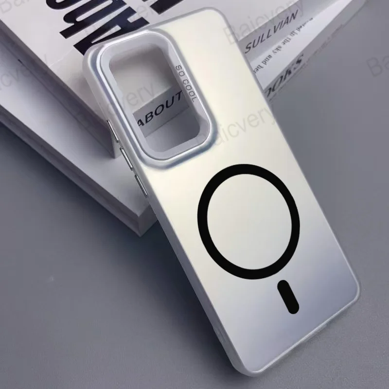 Fashion Casing For Samsung Galaxy A16 5G SM-A166B 4G SM-A165F A26 A36 A56 Anti-Fingerprint IMD Cover With Magnetic Sticker