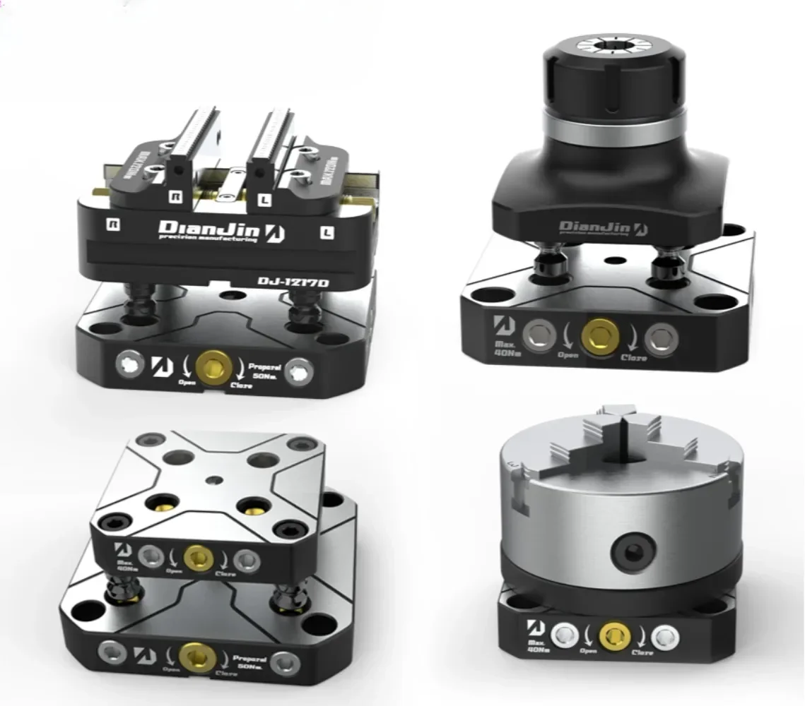 

1PC 4-5 Axis Fixture Self-centering Vise Positive Paired with Zero Point Quick Change Four Axis L-block Bridge Board