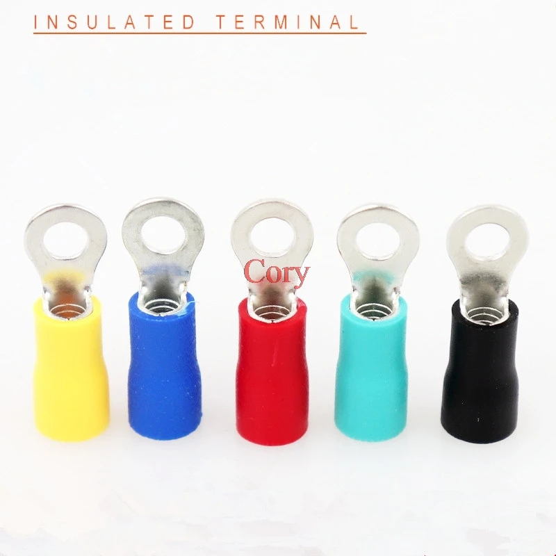 50pcs RV5.5-8 Insulated Crimp Ring Terminal Cable Wire suit 4-6mm2 Cable Wire Connector cable Crimp Terminal CZYC