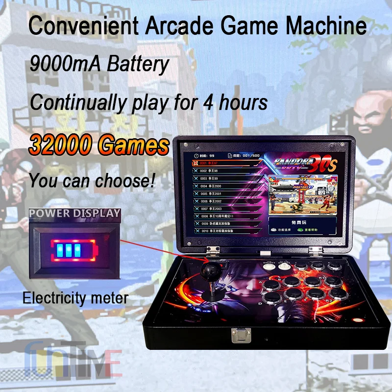 32000-in-1 HD Retro Portable Arcade Game Console New Design with Joystick Control in Spanish Japanese English