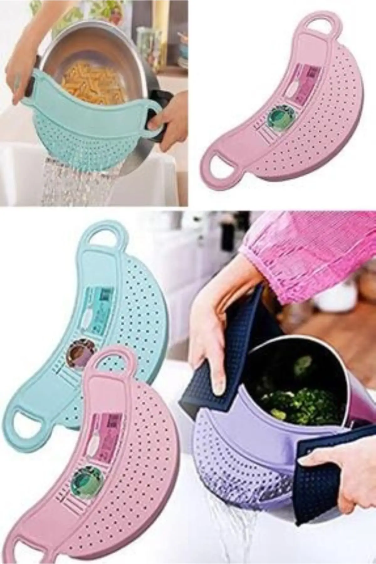 Pot Strainer Quick Useful No Spill Makes Your Work Easier