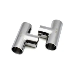 16/19/22/25/28/32/38/45/51mm-133mm SS304 Sanitary Stainless Pipe OD Butt Weld Tee 3 Way Connector TYPE T Joint Homebrew