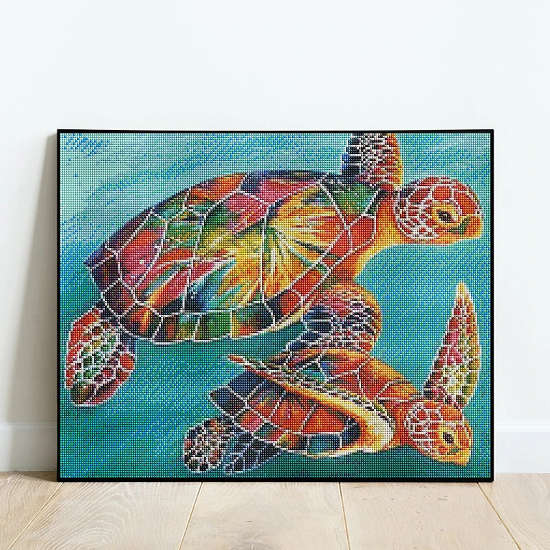 AB DIY Diamond Painting Kit Animal Sea Turtle Ocean Fish Landscape Full Square Round Embroidery Mosaic Cross Stitch Paint Gift