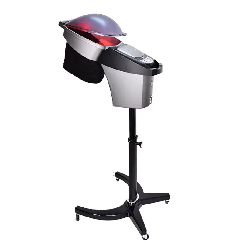 Ozone Micro Mist Hair Steamer, 7 LED Lights, Red/Blue Stand, Salon Hair Treatment, Steam Therapy, Professional Use