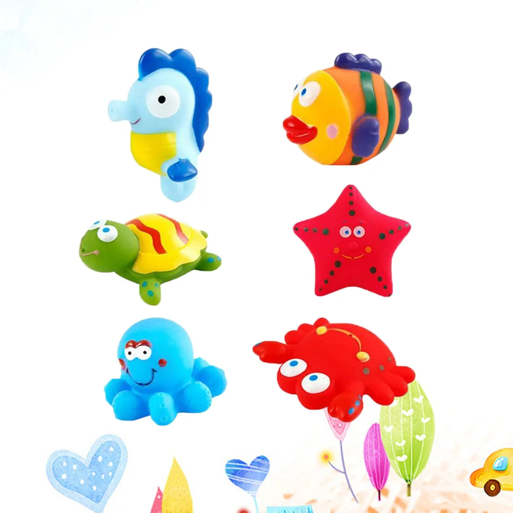 

6pcs Ocean Life Bath Toy Set Creative Bath Water Toy Set for Baby Infant Newborn Bath Ocean Life Toy Toy Set Bath