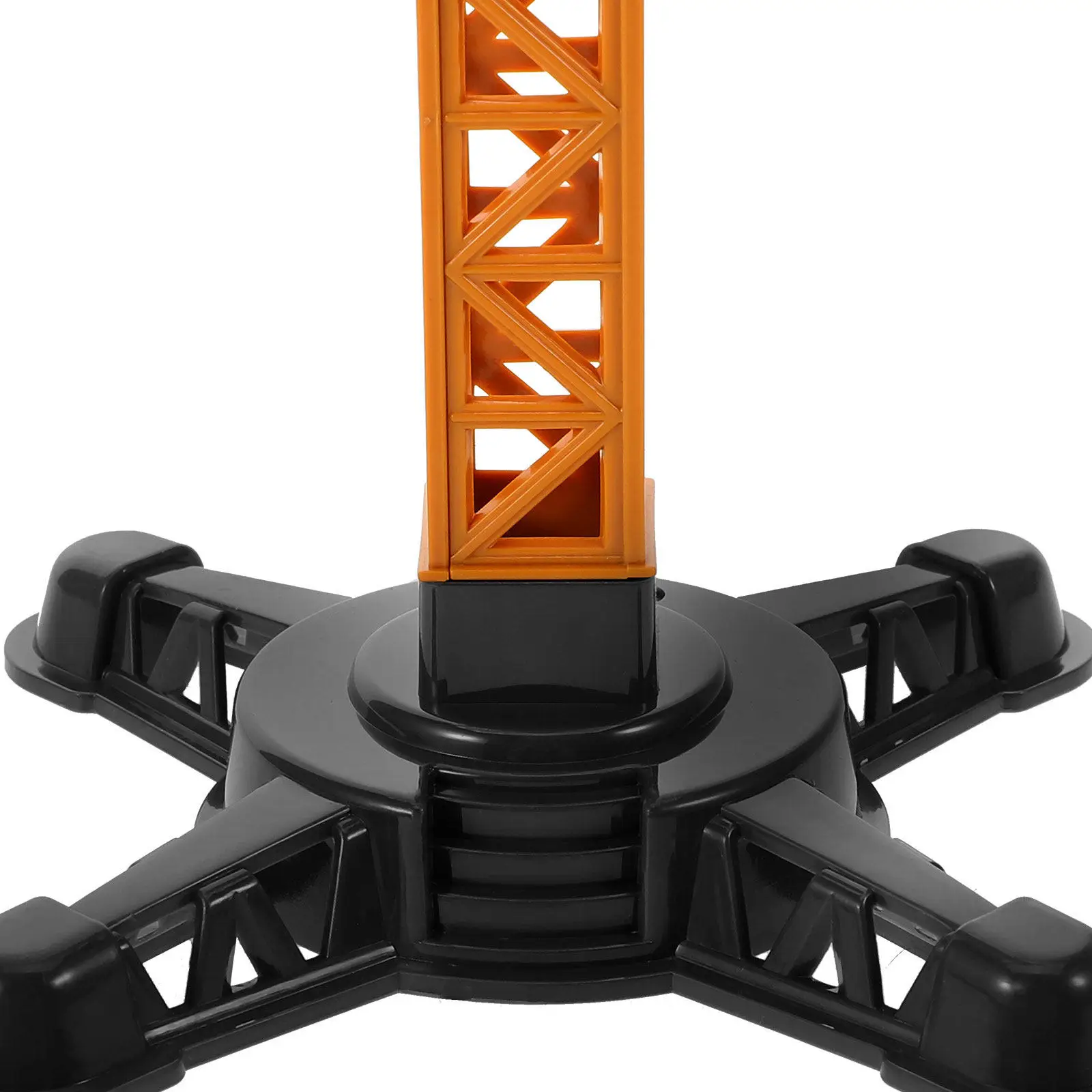 Set di 2 Gru a Torre Simulate in Plastica, Veicoli da Costruzione Educativi, Camion Gru per lo Sviluppo delle Abilità Motorie e della Creatività dei Bambini