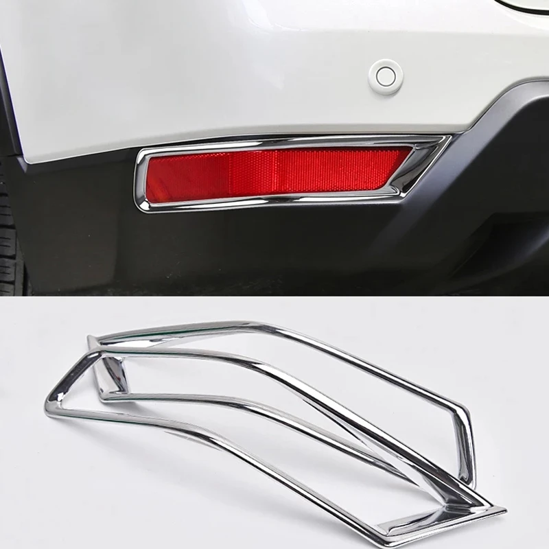 2Pcs Car Accessories ABS Chrome Car Rear Back Fog Lamp Light Cover Trim 2017-2020 for Nissan XTrail X-Trail Rogue