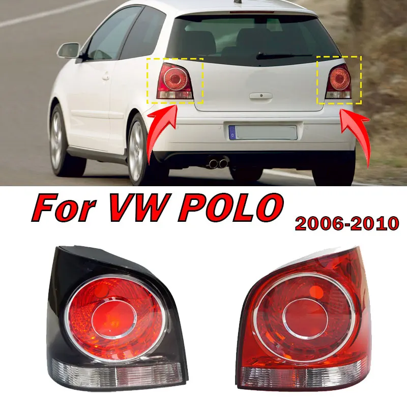 Do Volkswagen VW POLO 2006 2007 2008 2009 2010 Obudowa tylnego światła tylnego bez żarówek Światło ostrzegawcze zderzaka Akcesoria samochodowe