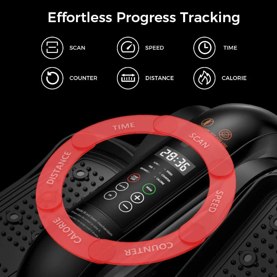 Under Desk Elliptical Machine for Seniors: Electric Seated Pedal Exerciser with Fully Assembled Design Forward and Reverse Move