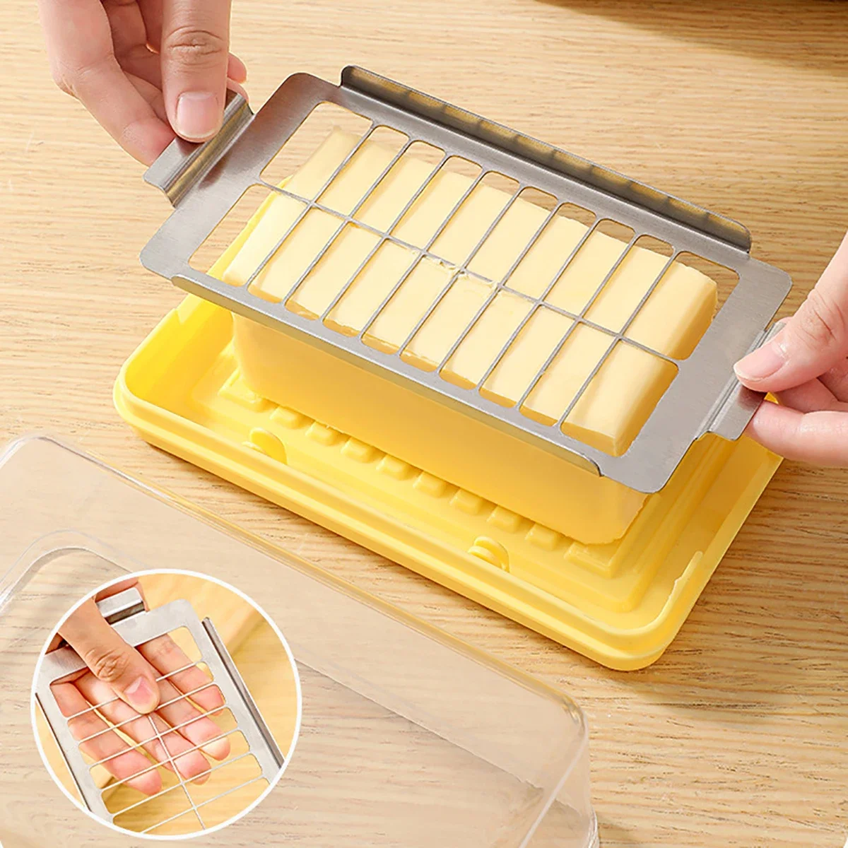 New Cheese Butter Cutting Storage Container Butter Cheese Fresh-Keeping Box with Lid Frozen Butter Refrigerator Crisper Box