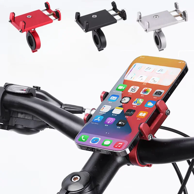 Uchwyt rowerowy na telefon MTB, aluminiowy, antypoślizgowy, mocowanie GPS, klips do telefonu na rower, stojak na iPhone'a — zdjęcie produktu 2
