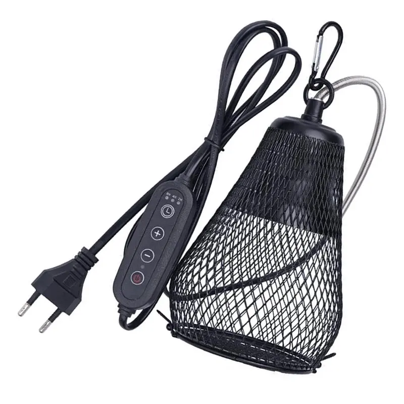 

AB33-EU вилка для рептилий, абажур для тепловой лампы, обогреватель для домашних животных, инфракрасная временная тепловая лампа, защита от ожогов, сохранение