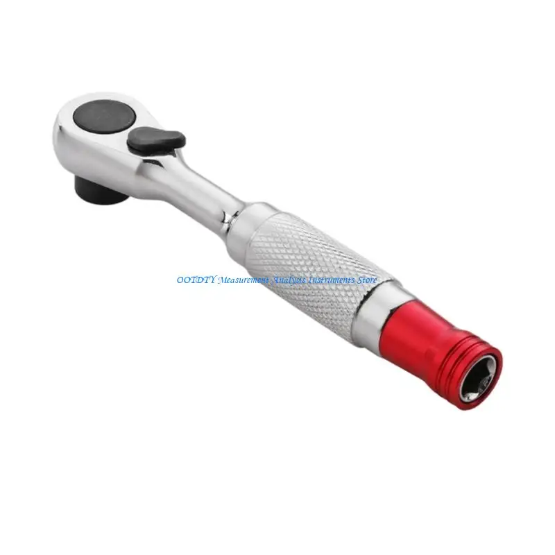367D Steel 1/4Inch Ratchet Wrench 2 Directional Design with Knurled Nonslip Handle for Secure Handling in Narrow Areas