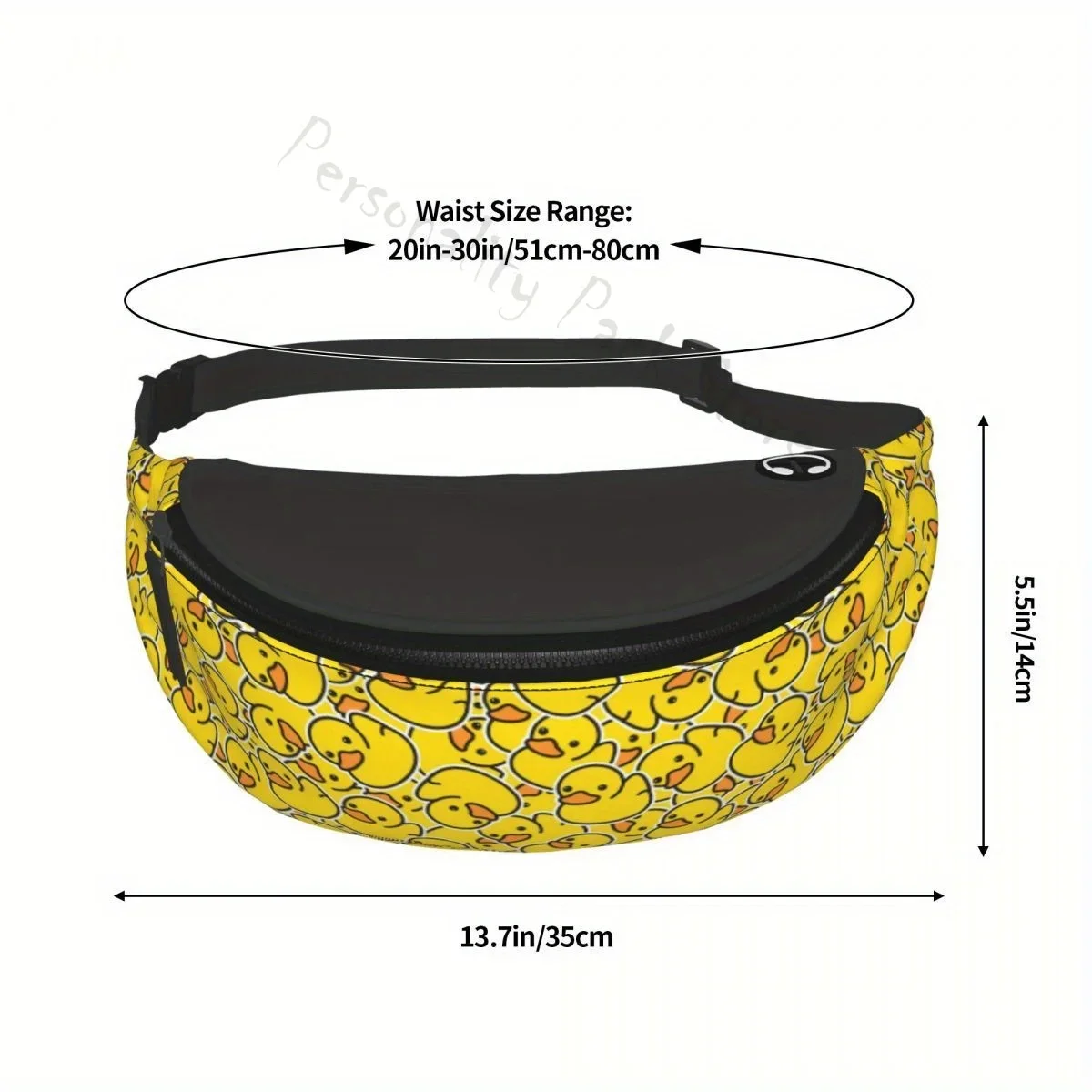 Yellow Duck Flowers for Women & Men Waist Pack Hip Bum Bag Large Capacity Waterproof for Traveling Casual Cycling Running Hiking