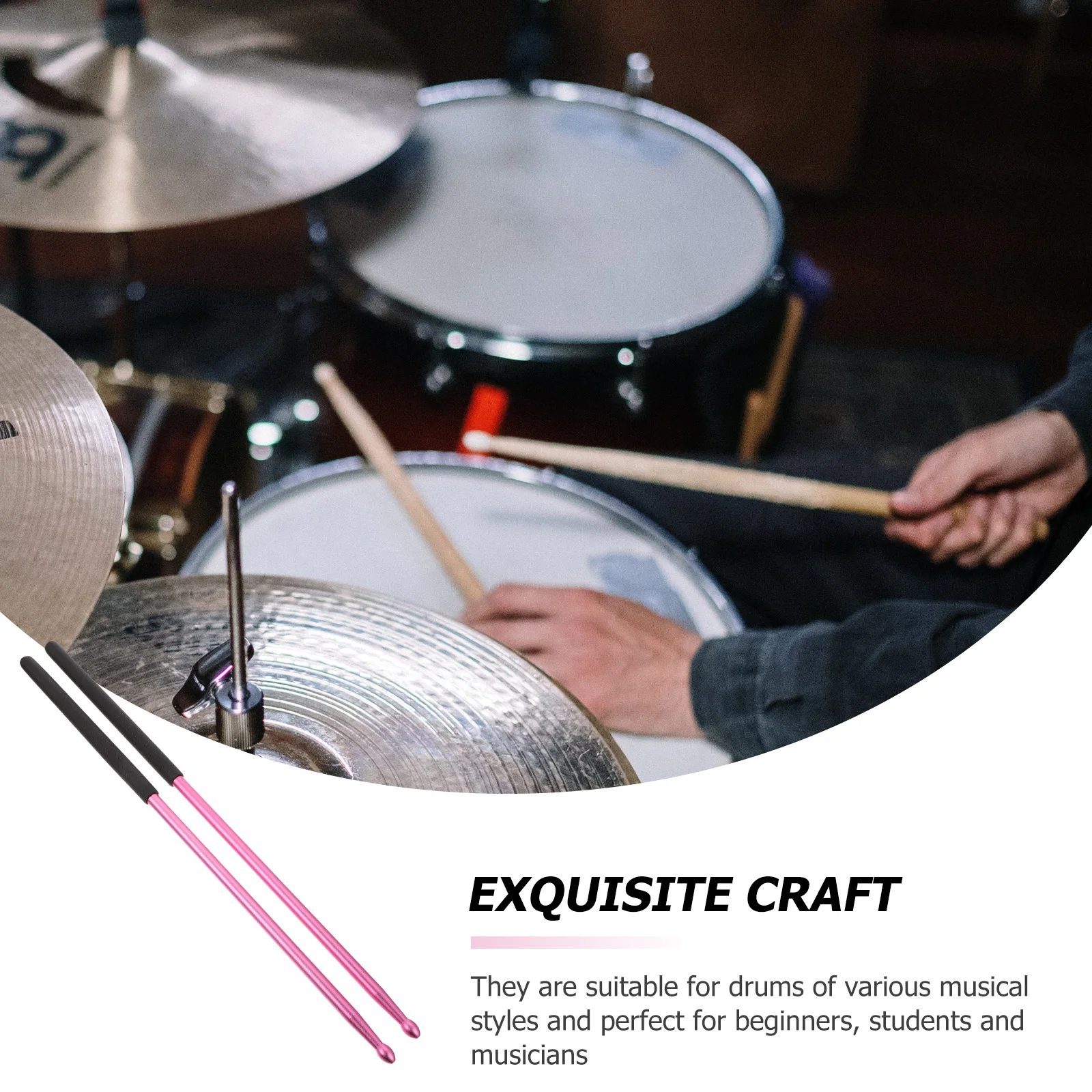 2Pcs Lightweight Aluminum Alloy Drum Sticks Excellent Easy to Carry Perfect for Practice and Live Performance