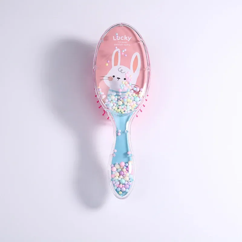 Cartoon Cute Animal Sequins Anti-static Hair Brush Massage Comb Shower Wet Detangle Hair Brush Salon Hair Styling Tools