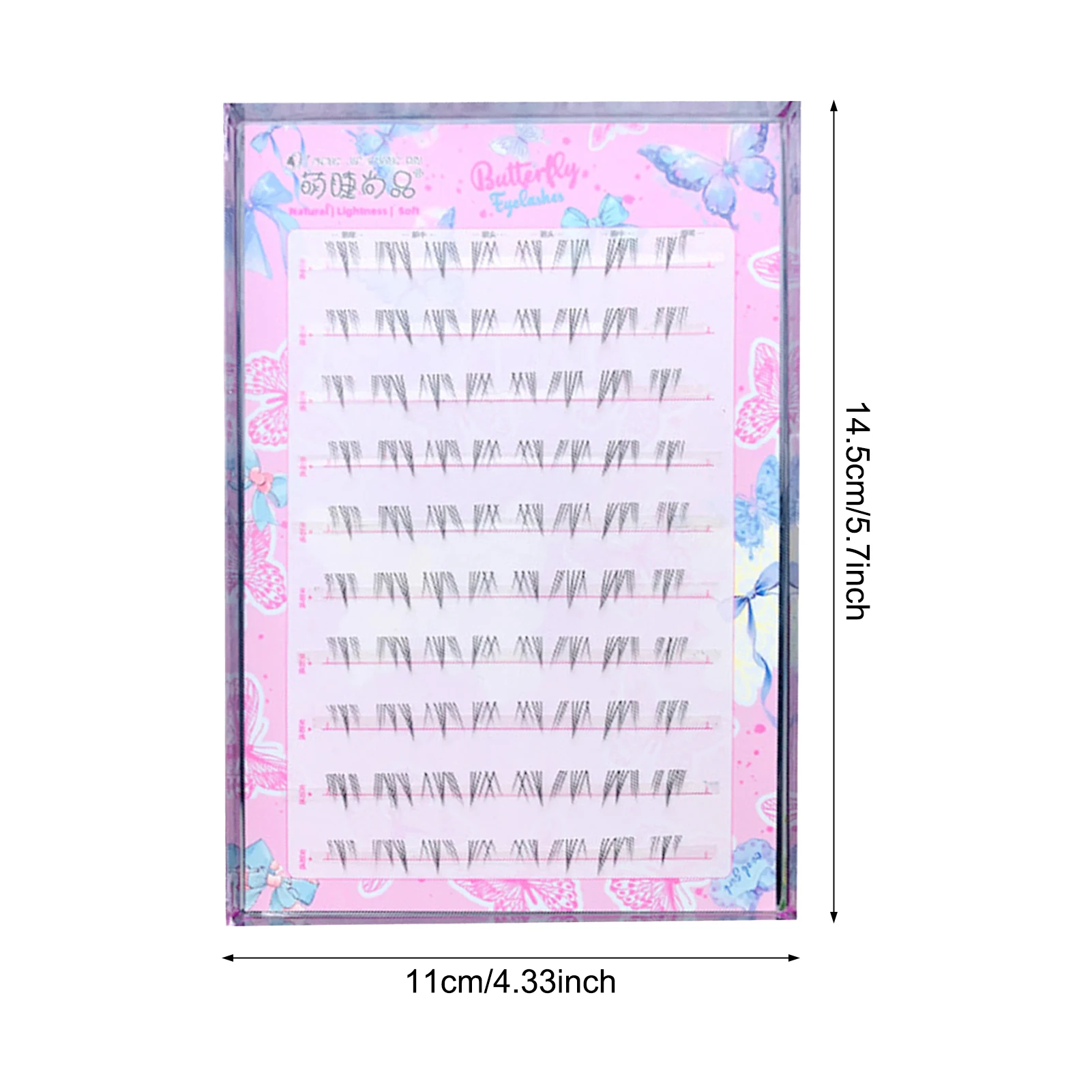 10 Rows 5-6mm Air Lower Eyelashes Fairy Fake LashesSegmented Natural Under Lashes Manga Bottom Lashes Makeup Eyelash Makeup Tool