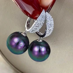 Huitan Luxury Simulated Pearl Earrings for Women Unique Colorful Imitation Pearl Dangle Earrings Aesthetic Bride Wedding Jewelry