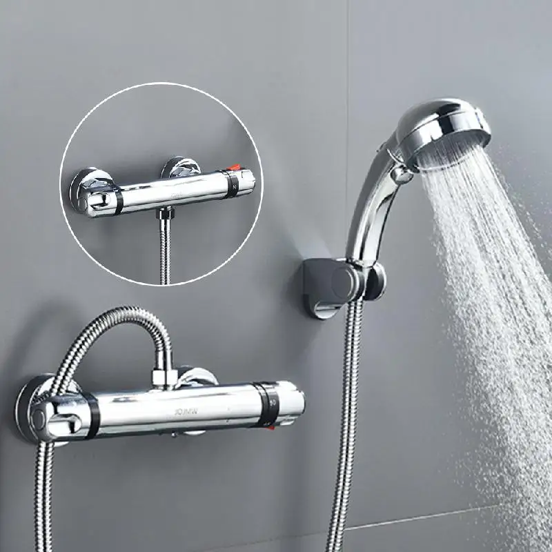 Bathroom Thermostatic Shower Mixing Valve Wall Mount 38℃ Constant Temperature Control Shower Hot Cold Water Mixer Faucet Valve