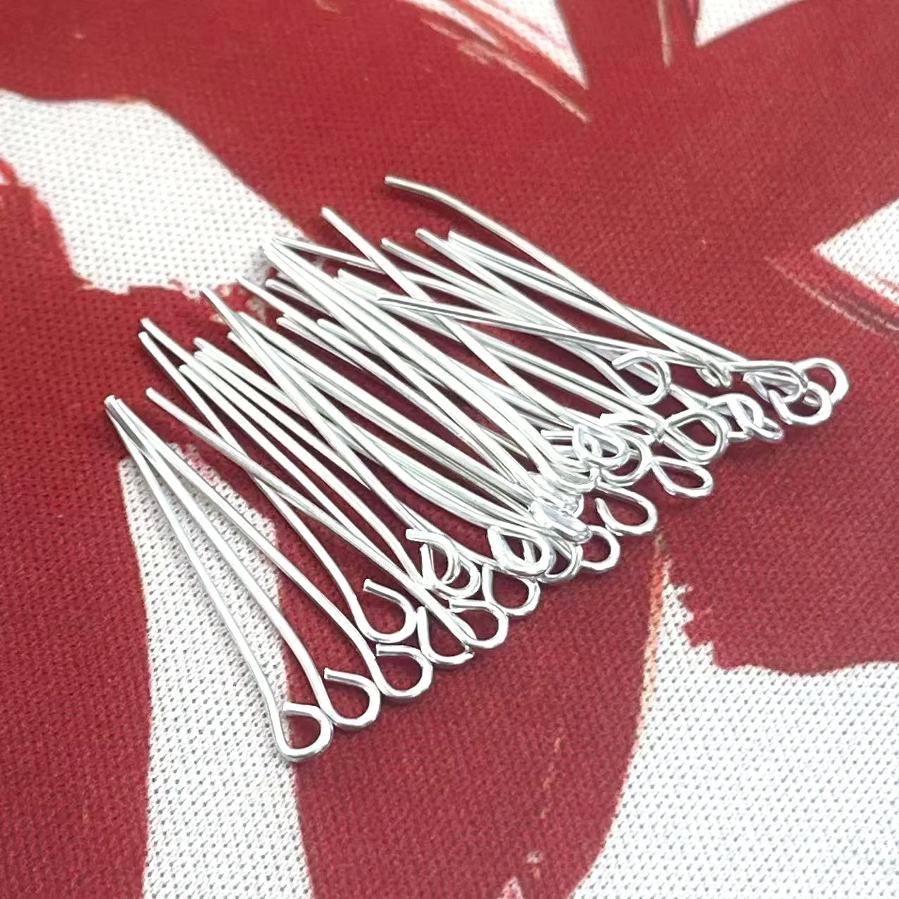 200PCS Mini Metal Wire Eyepins for DIY Craft Beading