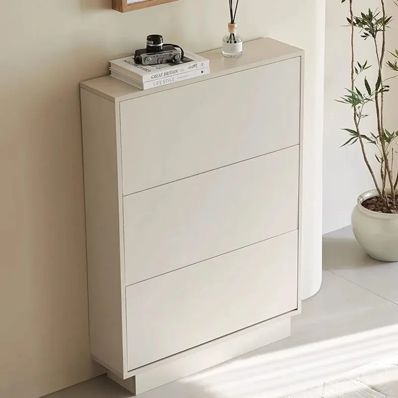 

White Italian Style Shoe Cabinet Wooden Nordic Storage Organizer Shoe Rack Space Saving Luxury Pojemnik Na Buty Furniture Home