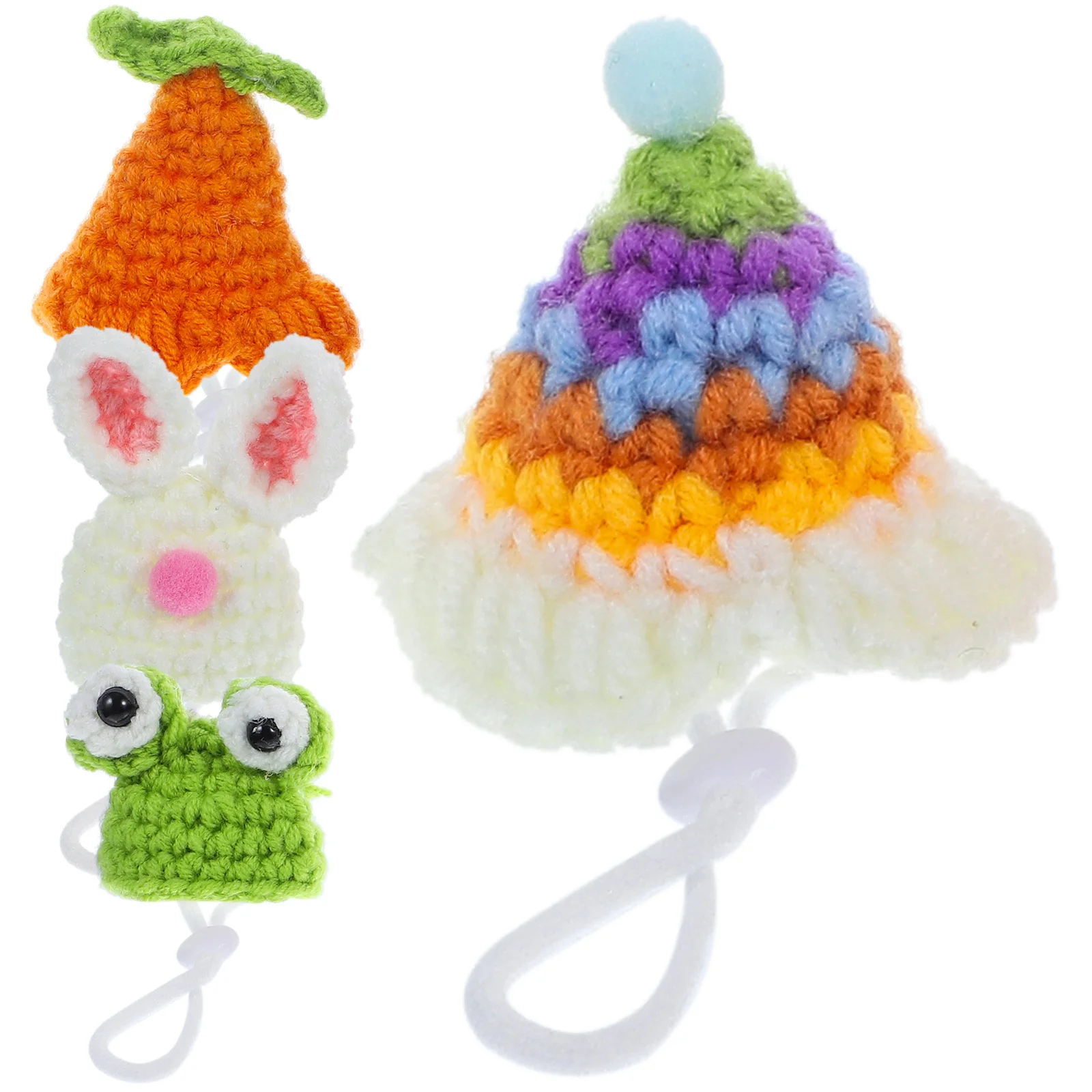 

4Pcs Mini Cute Hats Small Pet Decorative Accessories Adjustable for Festivals Halloween Birthdays Cute Hats Furry Hat