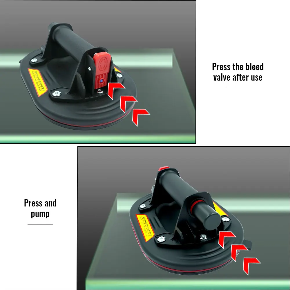 Portable Vacuum Suction Cup 250kg Carrying Capacity Oval Tile Suctions Cups for Tile Glass Floor Lifting Tools