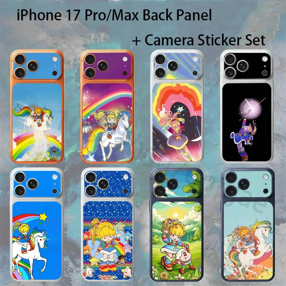 

Cartoon R-Rainbow Brite For iPhone 17 Pro /Pro Max Battry Back Cover with Camera Decal Skin Rear Protective Sticker Film