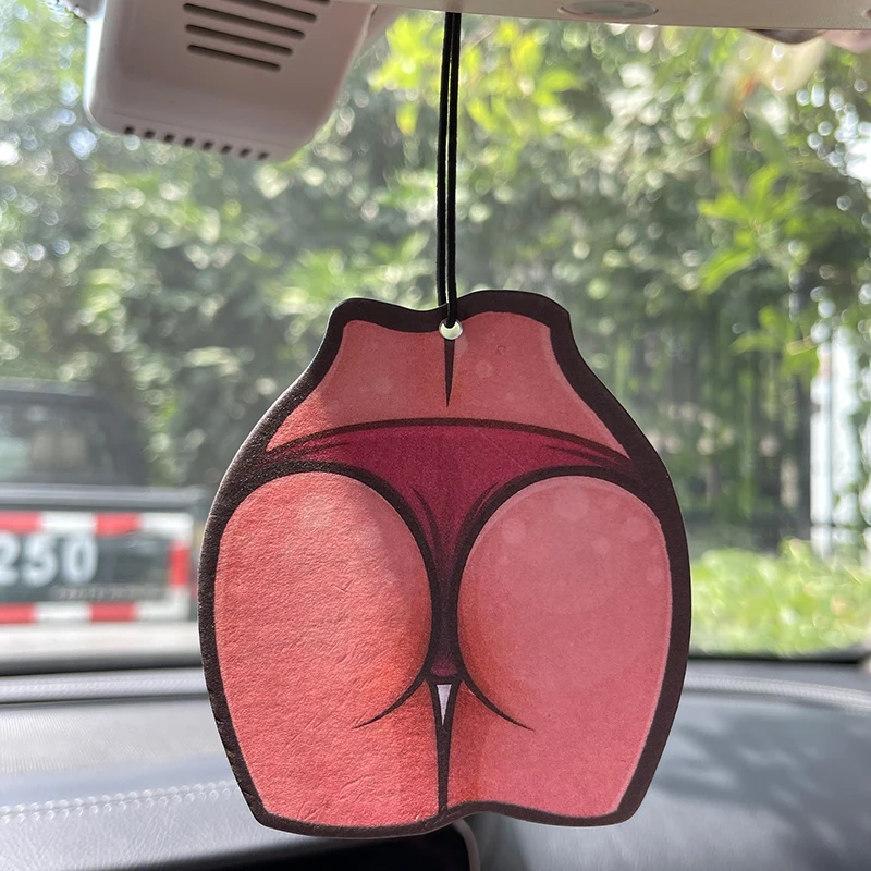 Sexy Bikini Funny Car Perfume Aromatherapy Fragrance Tablets Air Freshener Rearview Mirror Pendant Pendant Cartoon Animation Air view 3