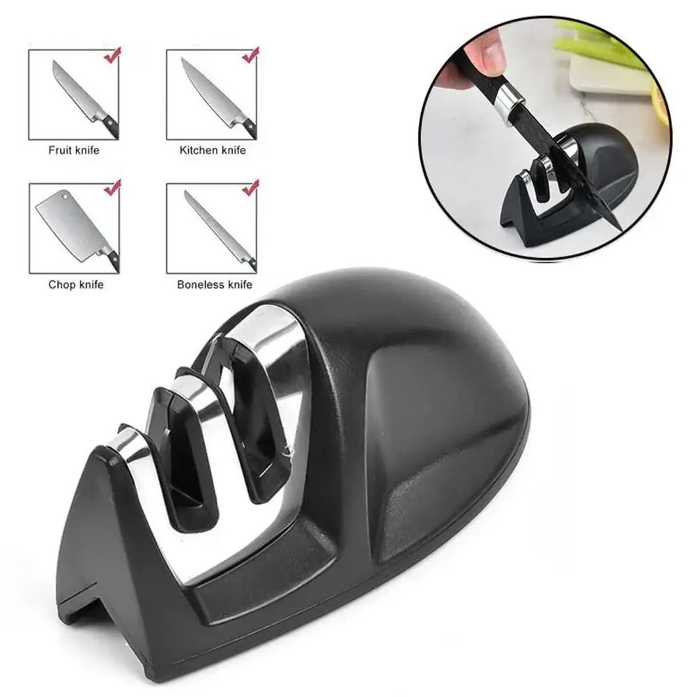 Knife Sharpener, 2-Stage Preset Coarse & Fine Slots Knife Sharpening, Professional Knife Sharpeners for Kitchen Knives