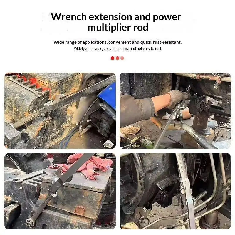 Wrench Extension Rod, Wrench Extension Rod, Enhanced Leverage Design, Thickened And Lengthened Handle, Car Repair Tool