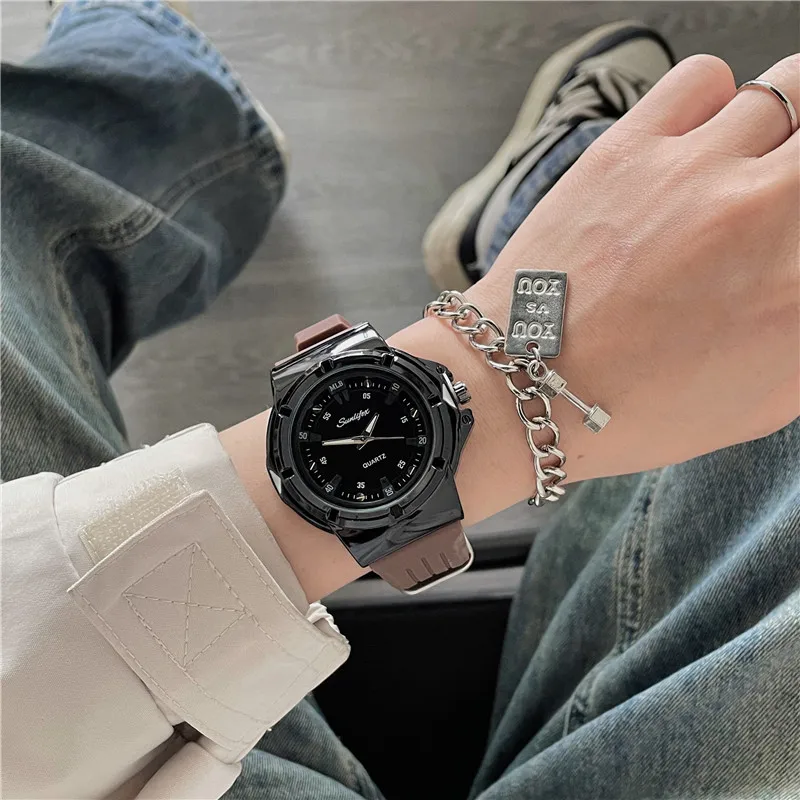 

Fashion Mens Watches Big Dial Rubber Strap Casual Sport Quartz Wristwatch for Men Luxury Top Brand Minimalism Male Gift Clock