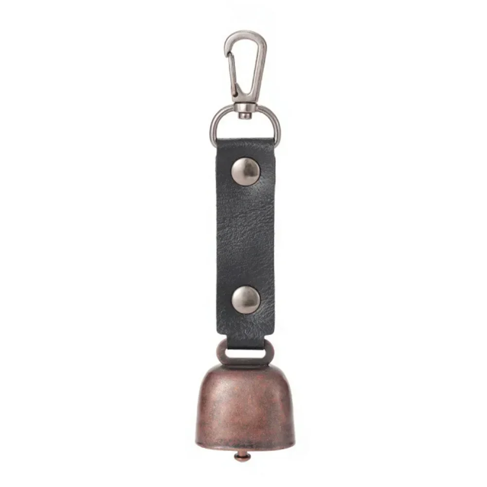 

Outdoor Bell Convenient Cowbell For Camping Hiking Keychain PU+Metal Pendant Pet Small Practical Use Brand New