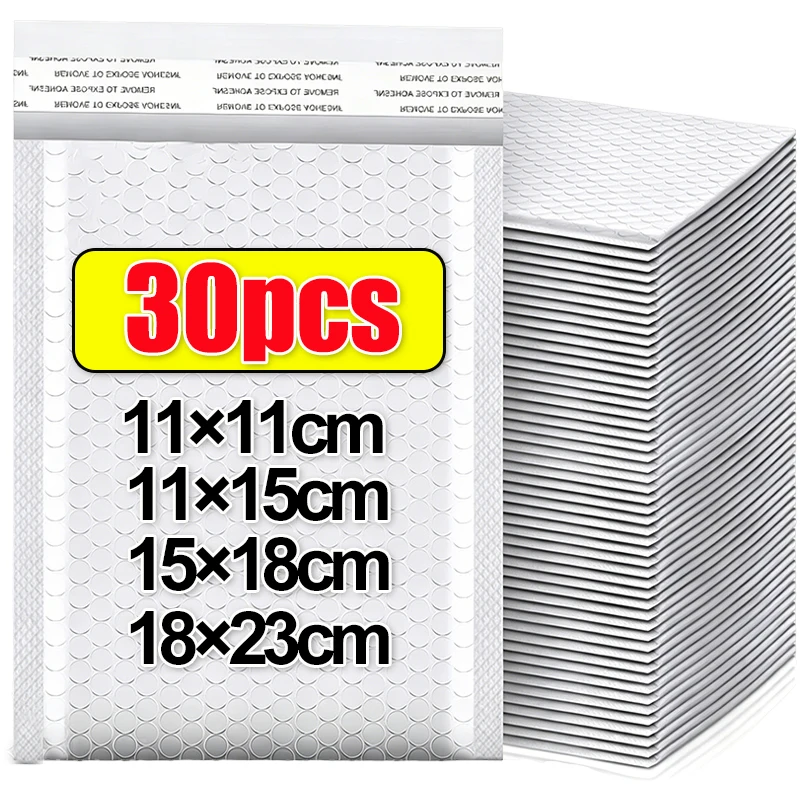 30/10PCS Plastic Bubble Envelopes Bag Waterproof Foam Adhesive Self Seal Packing Bag Mailers Shipping Envelope Storage Organizer