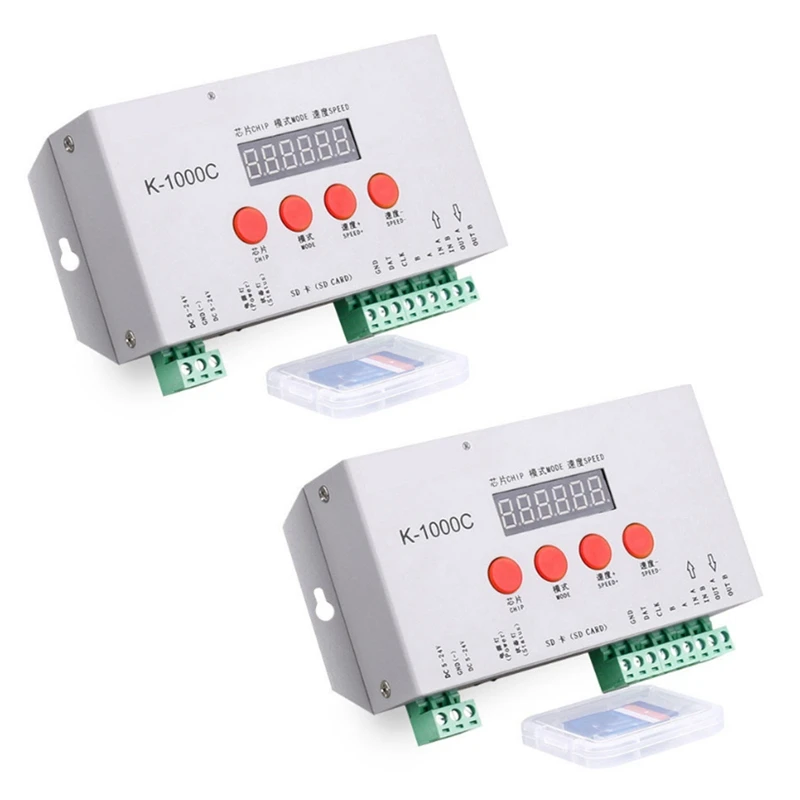 2X K-1000C Controller K1000C WS2812B WS2811 APA102 T1000S WS2813 LED 2048 Pixel Program Controller DC5-24V