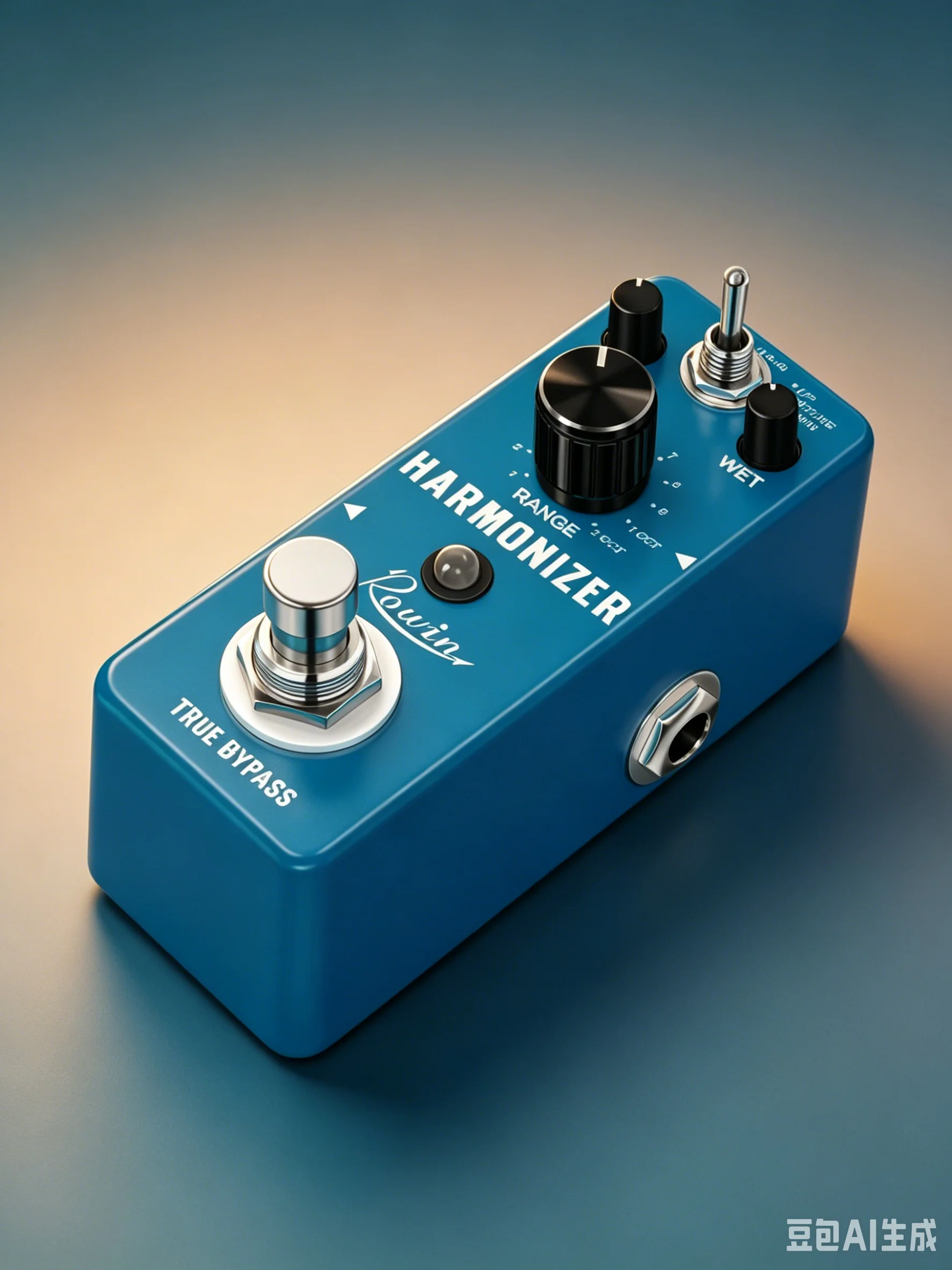 Rowin LEF-3807 Harmonizer Pedal, Polyphonic Pitch Shifter Detune Effect True Bypass Compact Metal Guitar Stompbox