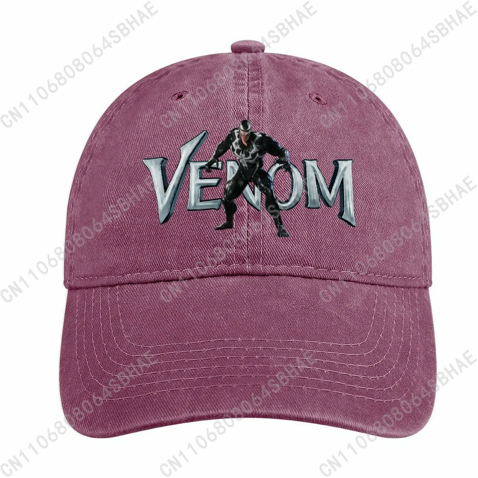 

Marvel Venom Washed Cotton Baseball Cap Vintage Dad Hat Men Women Retro Adjustable Denim Cap Streetwear Cosplay