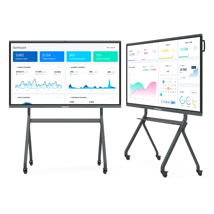 HUSHIDA Interact Smart Board Educational Office Interactive Flat Panel Whiteboard All In One Machine