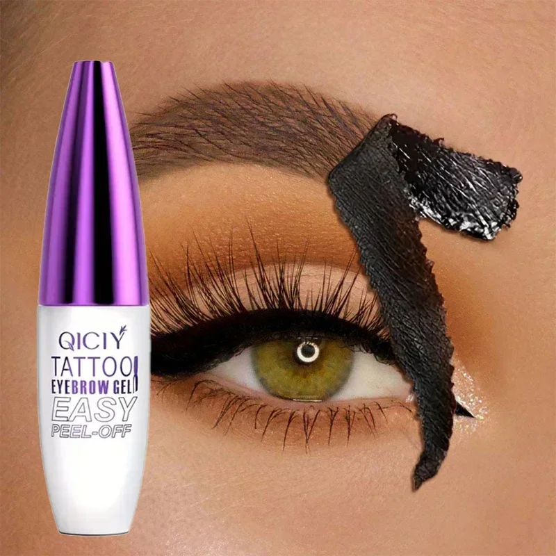 Teinte de Gel pour sourcils Peel Off, 4 couleurs, teinte Semi-Permanente pour sourcils, imperméable, résistant à la transfert, pour une apparence plus complète et définie