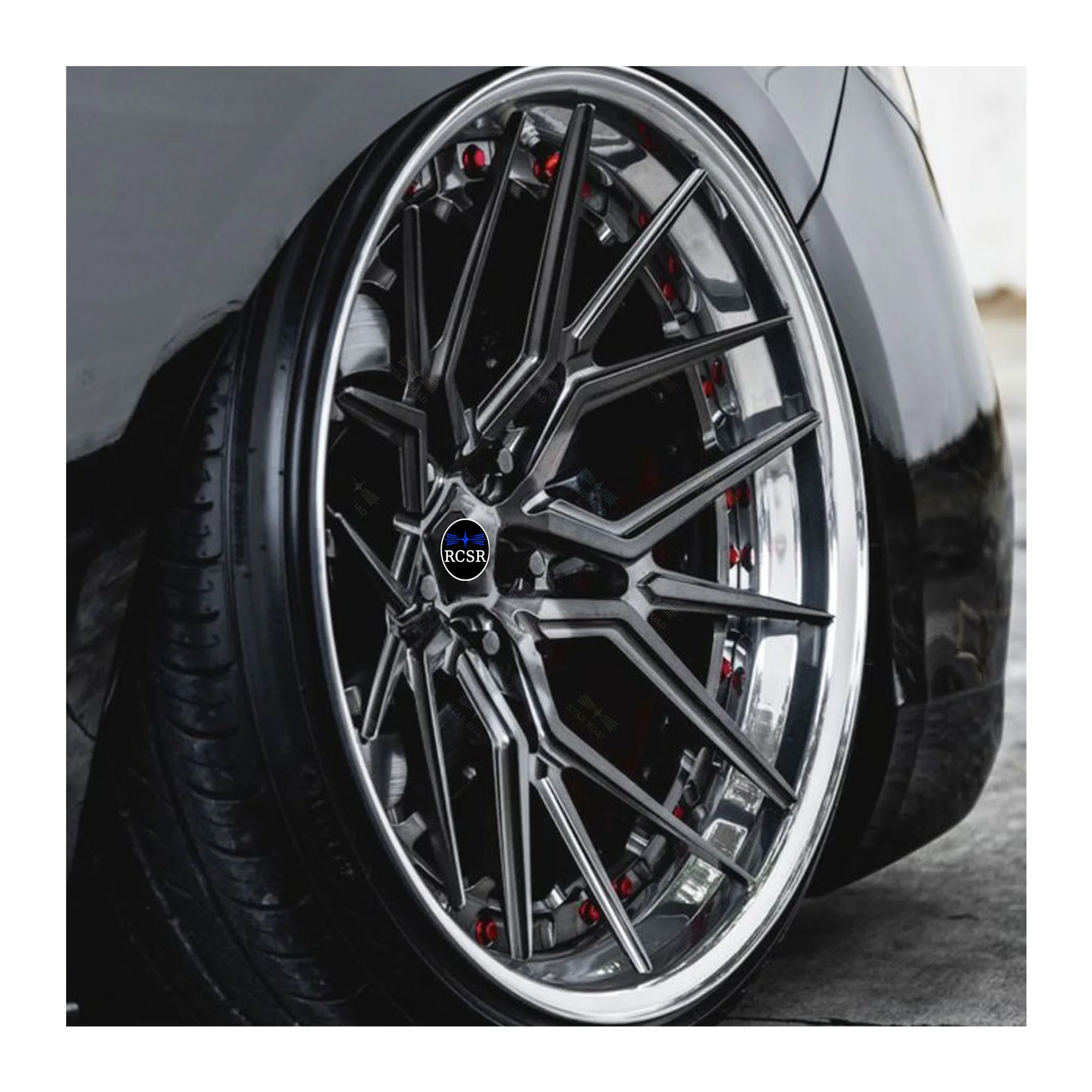 

RCSR Concave 18 19 20 21 22 23 24 26 Inch PCD 5X120 5x112 5x114.3 Forged Aluminum Chrome Car OEM Wheels, Passenger Car Alloy Rim