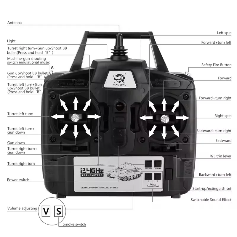 Henglong 1/16 7.0 Maßgeschneiderte Walker Bulldog RTR RC Panzer 3839 Metallkettenräder