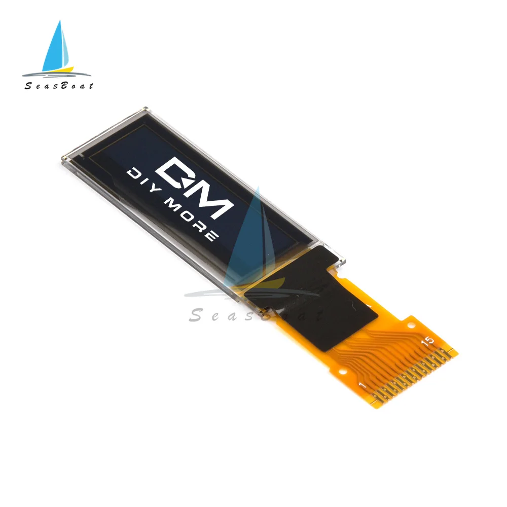 0.91 Inch OLED Display 15PIN Monochrome White Blue Display Module 128*32 LCD Screen Port Screen Ssd1306