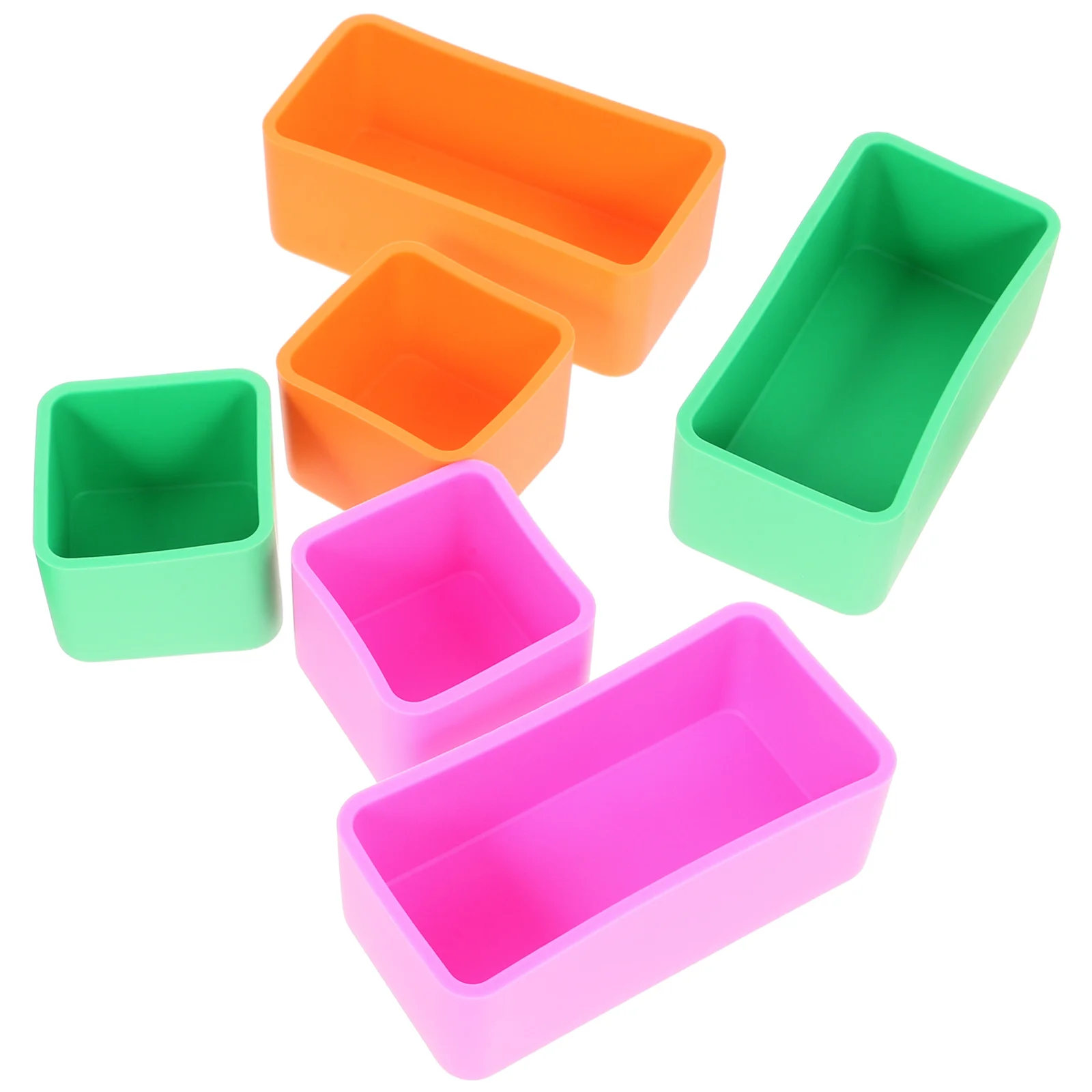 6pcs Silicone Bento Box Dividers Compact Portable Food Container Microwave Safe Lunch Box For Household Camping Meal
